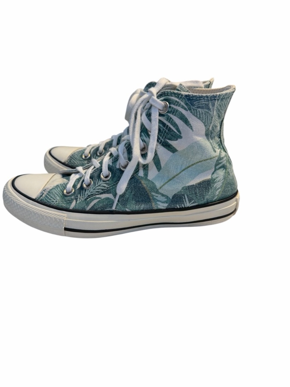 Converse Chuck Taylor Tropical Palm Print High Top Sneakers Women’s 6.5 - Picture 6 of 12